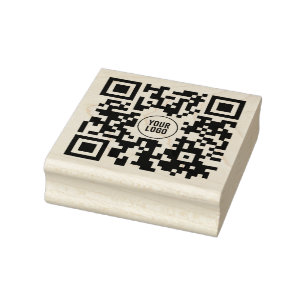 Custom QR Code With Logo Business  Rubber Stamp
