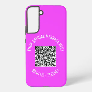 Custom QR Code Your Special Message Modern Gift Samsung Galaxy Case