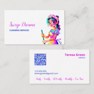 Custom QR Housemaid Housekeeper Calling Card