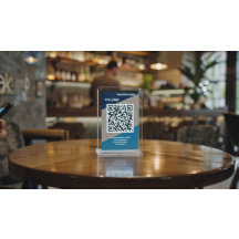 Custom QR Review Table Sign with Logo