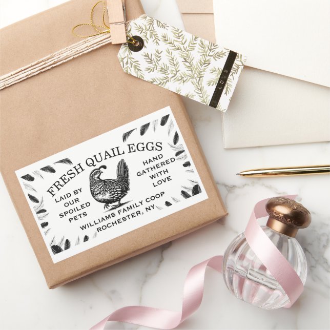 Custom Quail Egg Carton Labels for Your Farm (Gifting)