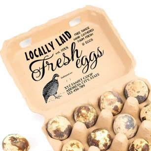 Custom quail egg carton stamp