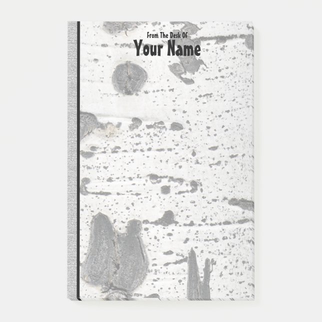 Custom Quaking Aspen Bark Photograph Background Post-it Notes (Front)