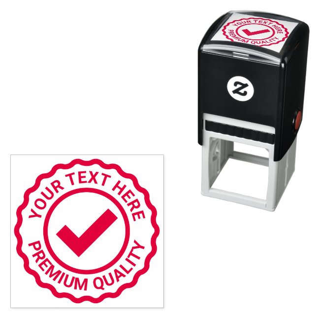 Custom quality approval checkmark seal  self-inking stamp (In Situ)