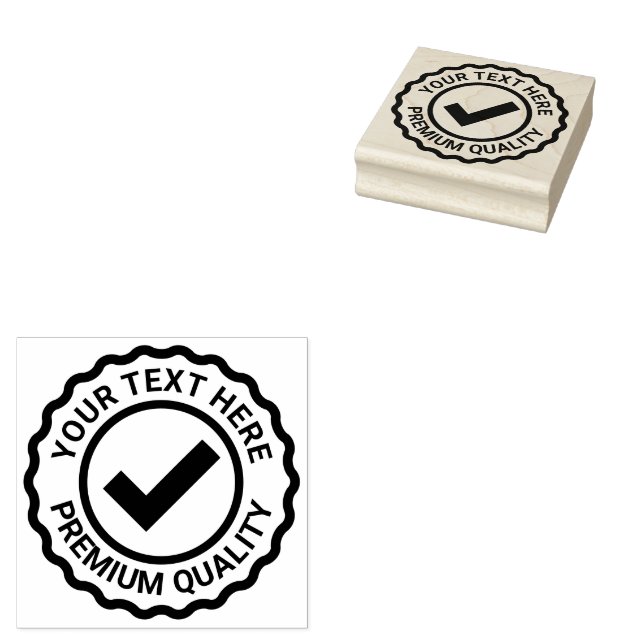Custom quality control check mark seal  rubber stamp (Stamped)