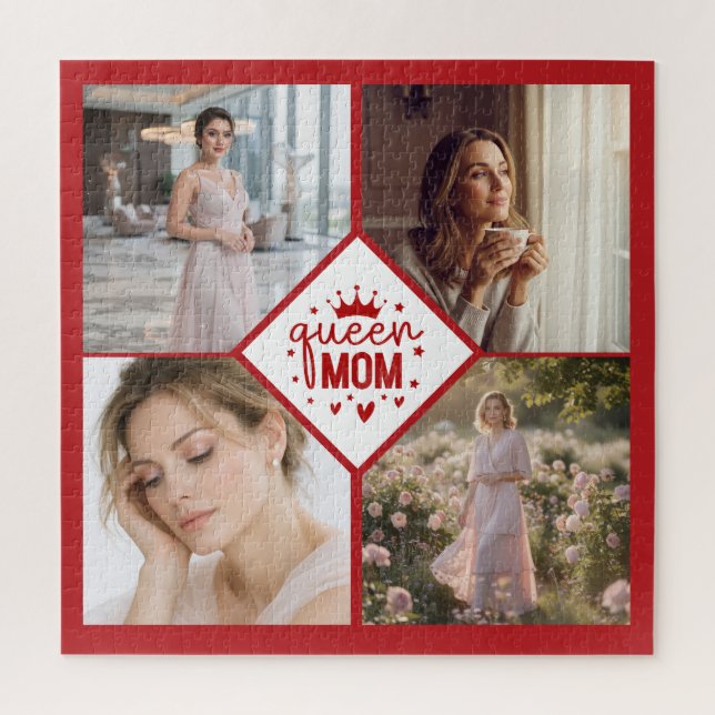 Custom Queen Mum Photo Collage Keepsake Jigsaw Puzzle (Vertical)