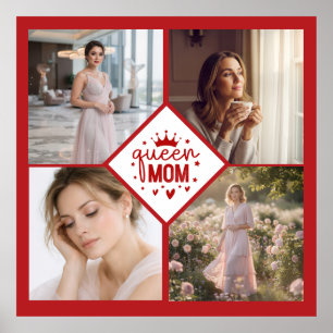 Custom Queen Mum Photo Collage Keepsake Poster