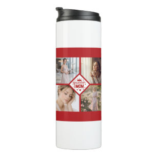 Custom Queen Mum Photo Collage Keepsake Thermal Tumbler