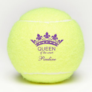 Custom Queen of the Court Purple Tennis Balls