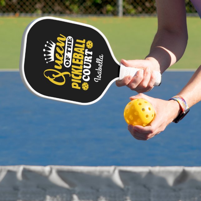 Custom Queen Of The Pickleball Court  Paddle (Insitu)