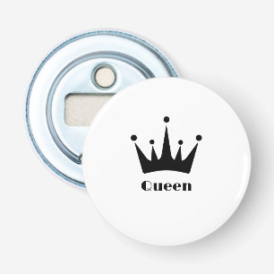 Custom Queen Text Black Colour Crown Image Bottle Opener