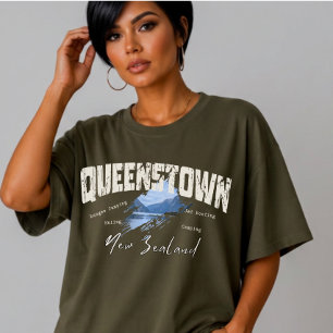 Custom Queenstown New Zealand Adventure Travel T-Shirt