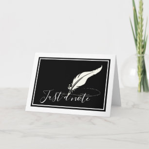 Custom quill pen card