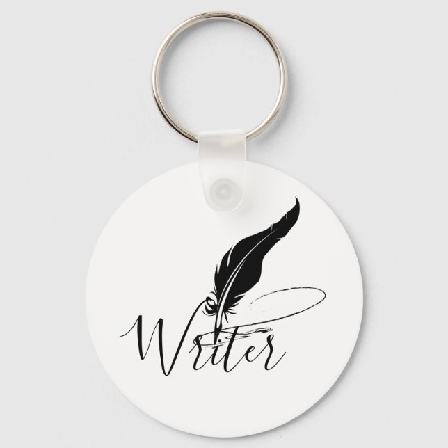 Custom quill pen  key ring (Front)