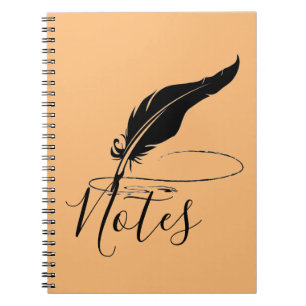 Custom quill pen notebook