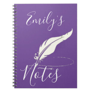 Custom quill pen personalised notebook