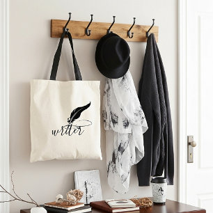 Custom quill pen tote bag