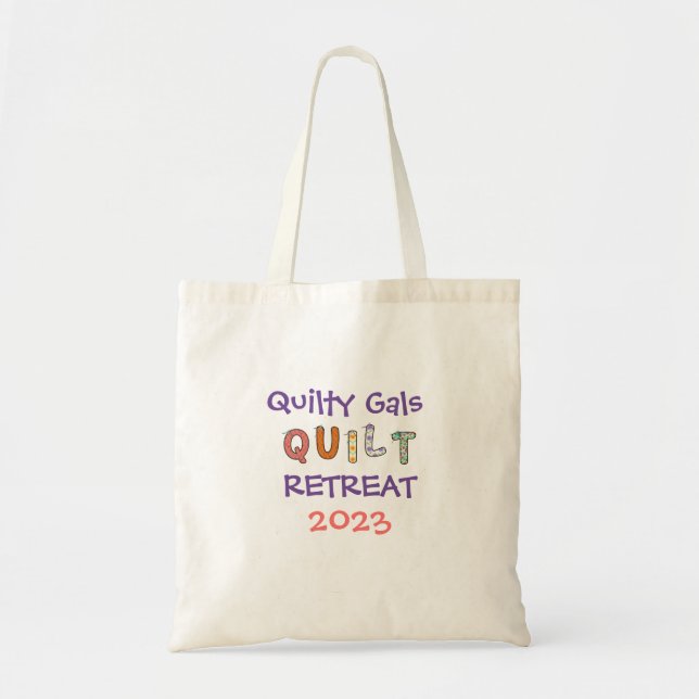 Custom Quilt Retreat  Tote Bag (Front)