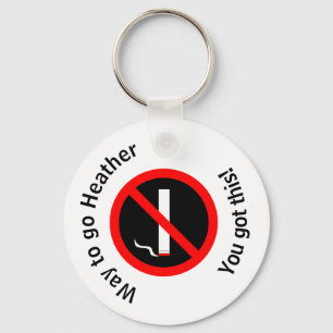 Custom Quit Smoking Congratulations Key Ring