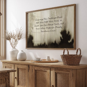 Custom Quote Add Your Bible Verse Moody Watercolor Poster