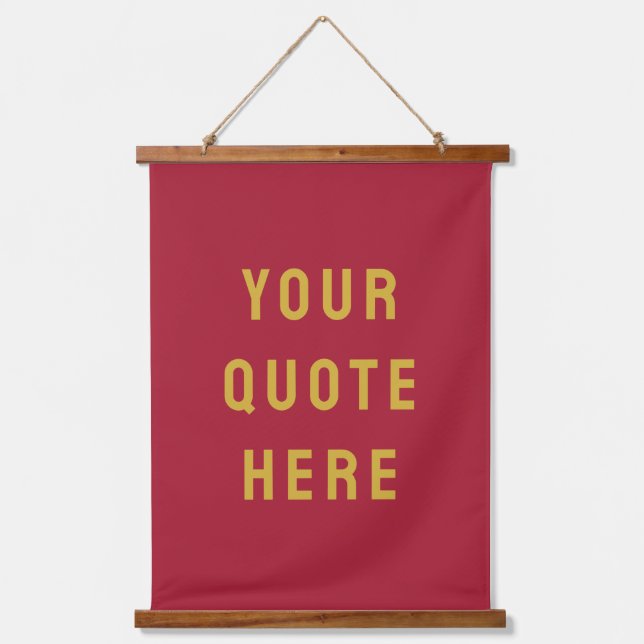 Custom Quote Banner Personalised Your Quote Wall Hanging Tapestry (Front)