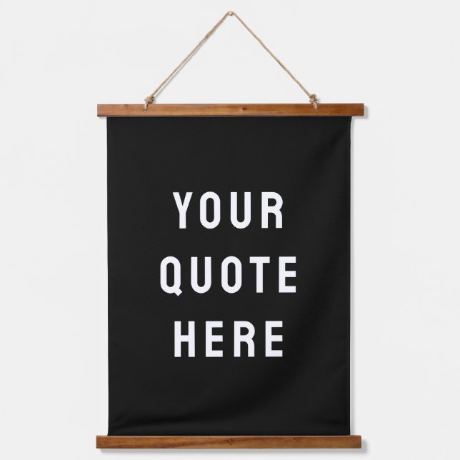 Custom Quote Banner Personalised Your Quote Wall Hanging Tapestry (Front)
