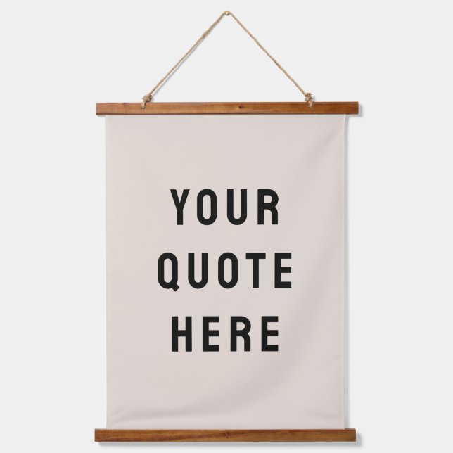 Custom Quote Banner Personalised Your Quote Wall Hanging Tapestry (Front)