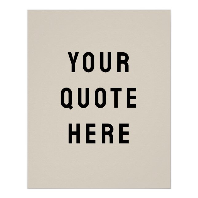 Custom Quote Banner Personalised Your Quote Wall Poster (Front)