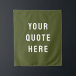 Custom Quote Banner Personalised Your Quote Wall Tapestry<br><div class="desc">custom quote banner tapestry backdrop, custom wall art banner personalised, with any quote rustic style, custom your quote wall hanging, kid's room wall decor art, custom wall decor hanging flag, kids room decor personalised banner, nursery new baby kid child, child's room children's room baby's, unique baby shower gift present, military...</div>