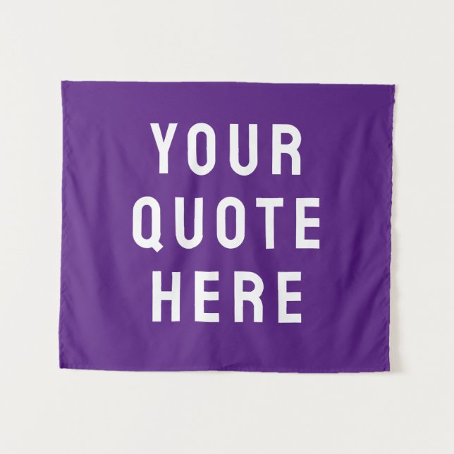 Custom Quote Banner Personalised Your Quote Wall Tapestry (Front (Horizontal))