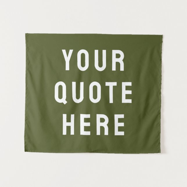 Custom Quote Banner Personalised Your Quote Wall Tapestry (Front (Horizontal))