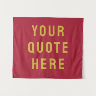 Custom Quote Banner Personalised Your Quote Wall Tapestry