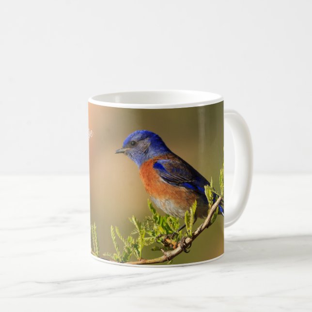 Custom Quote Bluebird Coffee Mug (Front Right)