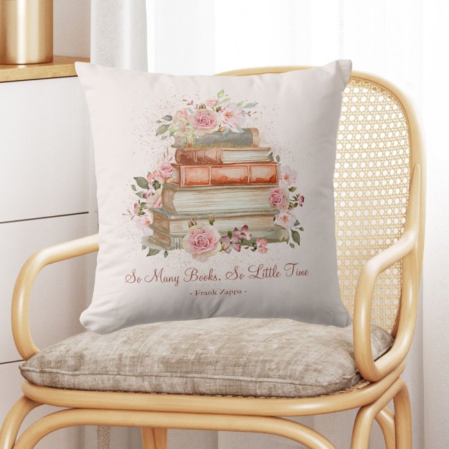 Custom Quote Books and Vintage Pink Roses Cushion (In situ)