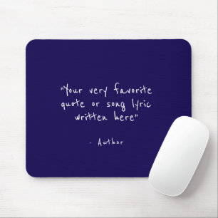 Custom quote - create your own blue mouse mat
