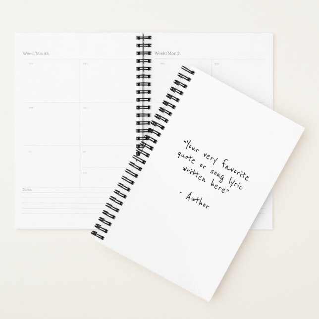 Custom quote - create your own minimalist planner (Display)