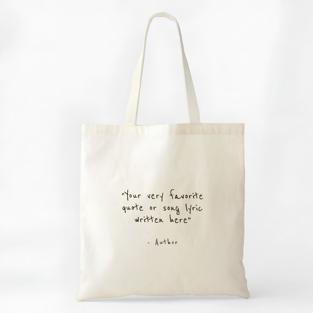 Custom quote - create your own  tote bag (Creator Uploaded)