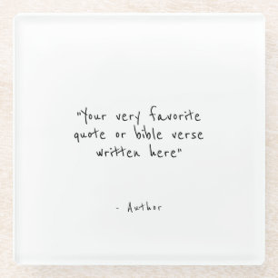 Custom quote - create your own white glass coaster