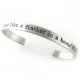 Custom Quote Cuff Aluminium Bracelet