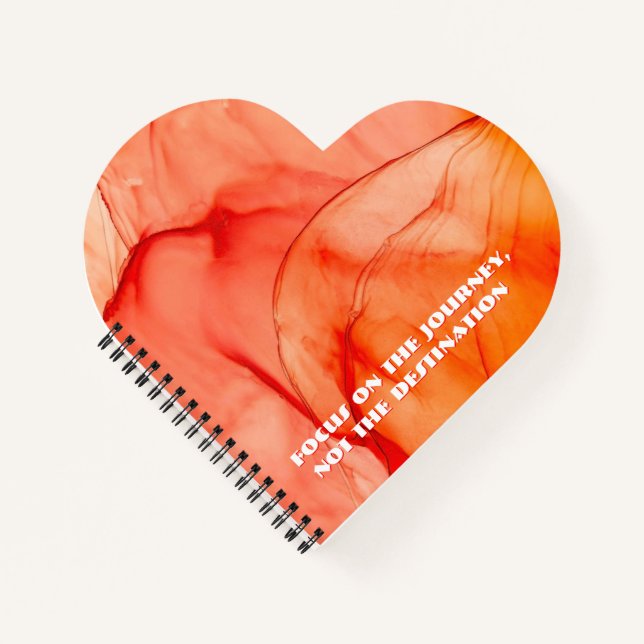 Custom Quote Heart Aesthetic Spiral Notebook  (Front)