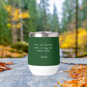 Custom quote on forest green