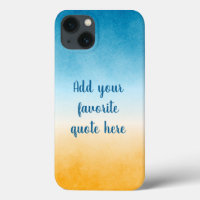 Custom Quote Peaceful Ocean Watercolor Gradient