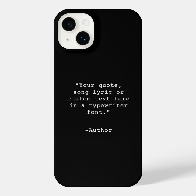 Custom Quote Personalised iPhone Case (Back)
