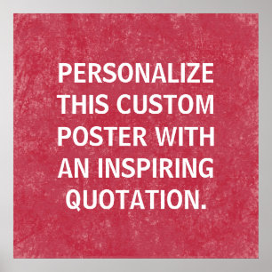 Custom Quote personalised poster