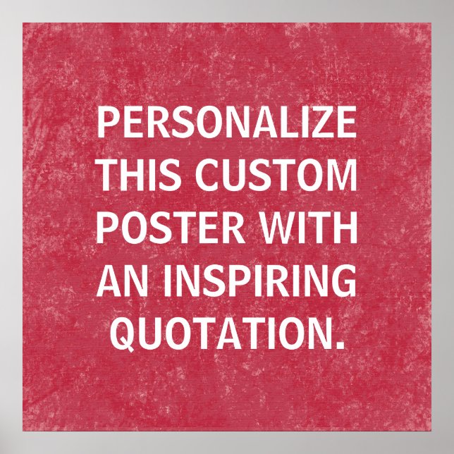 Custom Quote personalised poster (Front)