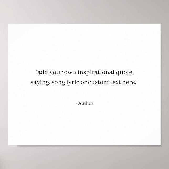 Custom Quote Poster (Front)