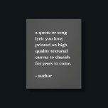 Custom Quote Print on Canvas<br><div class="desc">Custom quote print on high quality gallery wrap canvas.</div>