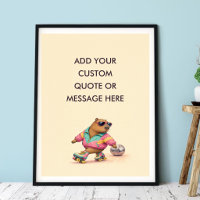 Custom Quote Roller Skate Capybara Funny Animal