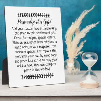 Custom Quote Saying Letter Personalised Keepsake Plaque