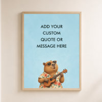 Custom Quote Ukulele Capybara Funny Animal